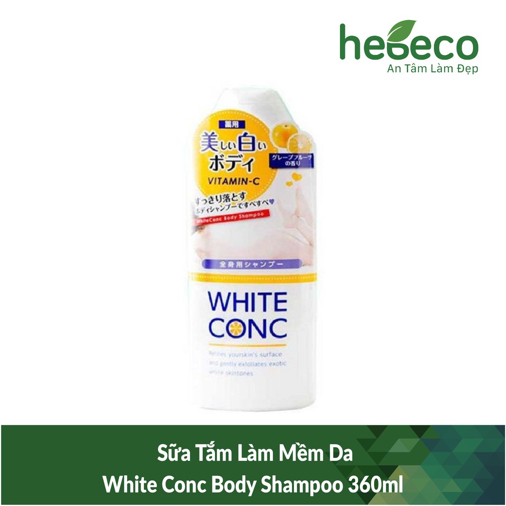 Sữa Tắm Làm Mềm Da White Conc Body Shampoo 360ml - Nhật Bản Chính Hãng