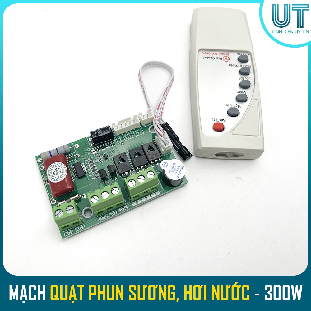 Bộ Mạch Điều Khiển Từ Xa Fan 02, Quạt Phun Sương, Hơi Nước, Điều Hòa - Công Suất 300W