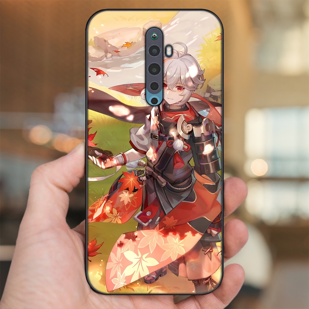 Ốp lưng Oppo Reno 2F viền đen in hình Kazuha Genshin Impact
