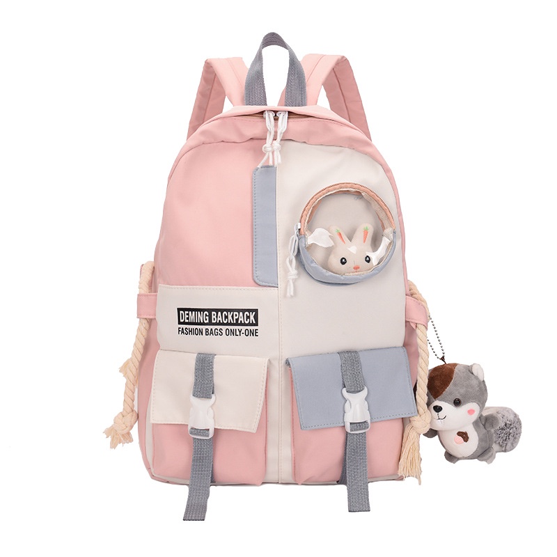 Ba lô học sinh màu sắc dễ thương