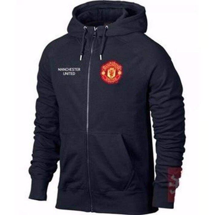 Áo Khoác Nỉ Thể Thao Có Dây Kéo In Logo Manchester Free Size Dưới 68kg Cao Cấp