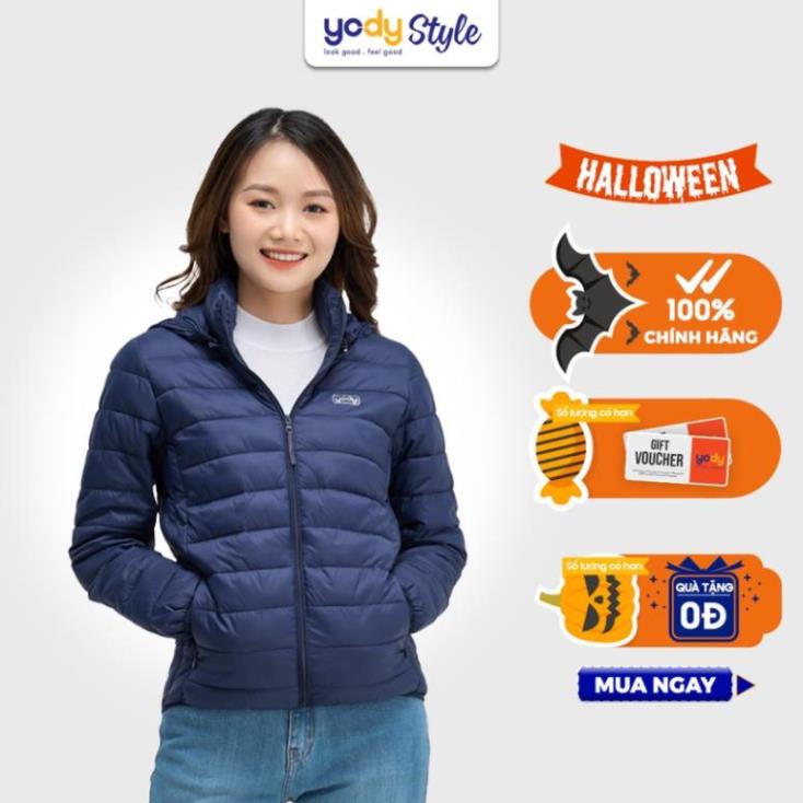 Áo phao nữ YODY có mũ siêu nhẹ, áo khoác phao chống thấm nước giữ ấm cao cấp - PHN4000 Xịn