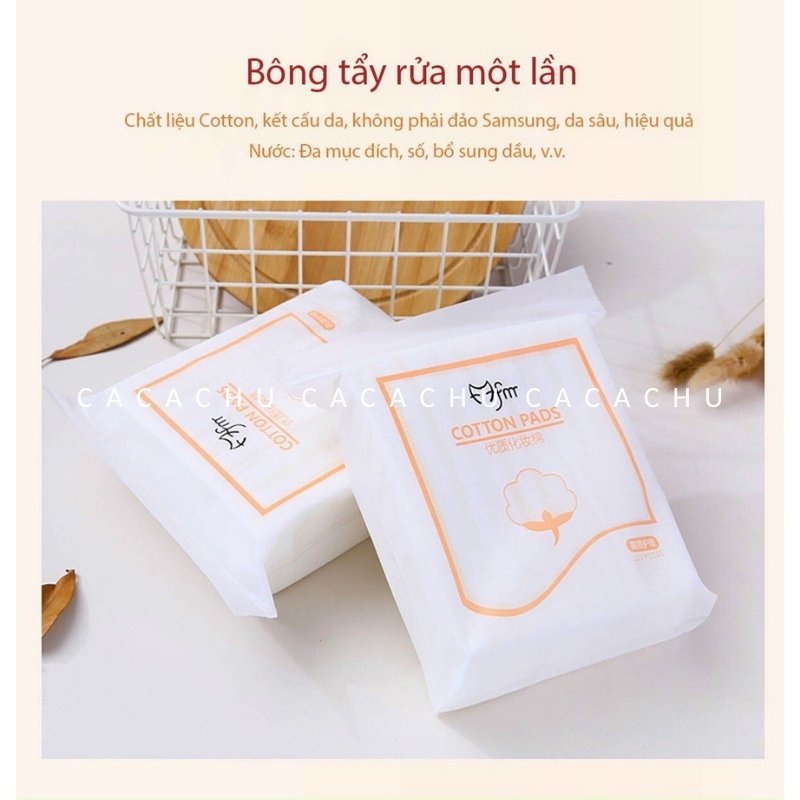 Bông Tẩy Trang 3 Lớp Cotton Pads 222 miếng CACACHU BTT222 - Hàng nội địa Trung