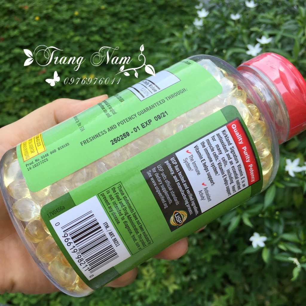 VITAMIN E 180MG (400 IU) KIRKLAND 500 VIÊN CỦA MỸ | BigBuy360 - bigbuy360.vn