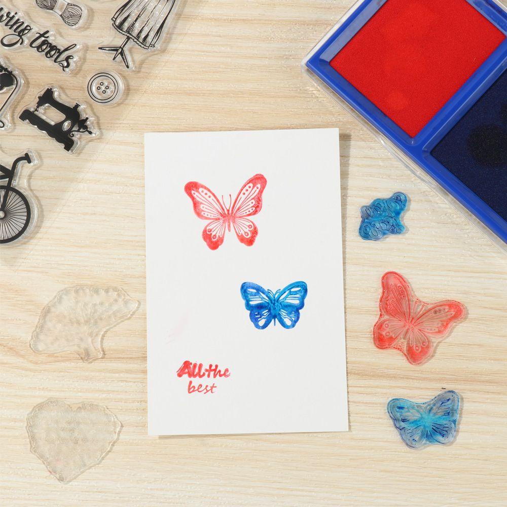PISTA Tem Đóng Dấu Bằng Silicone Hình Hoa Trang Trí Sổ Tay