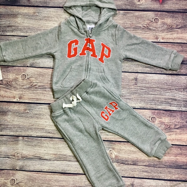 Bộ nỉ Gap basic màu ghi