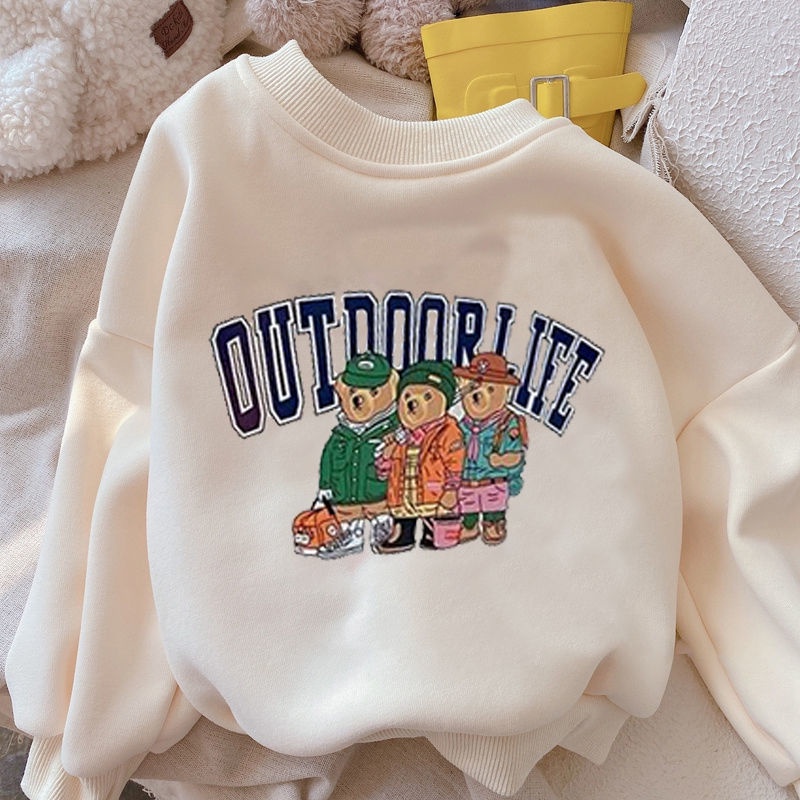 Áo Sweater Chui Đầu In Họa Tiết Hoạt Hình Thời Trang Xuân Thu Cho Bé Gái