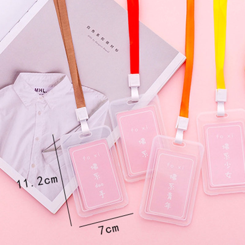 Bao đựng thẻ trong suốt chống thấm nước kèm dây đeo dễ thương | BigBuy360 - bigbuy360.vn