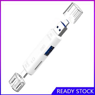 FL【COD Ready】5 in 1 USB 2.0 Type C / USB / Micro USB SD TF Memory Card Reader OTG Adapter