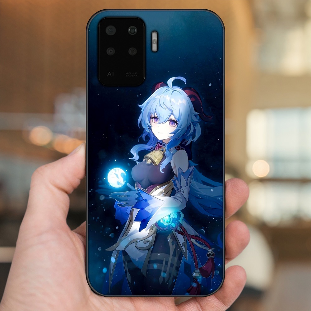 Ốp lưng Oppo A94 viền đen in hình Ganyu Genshin Impact