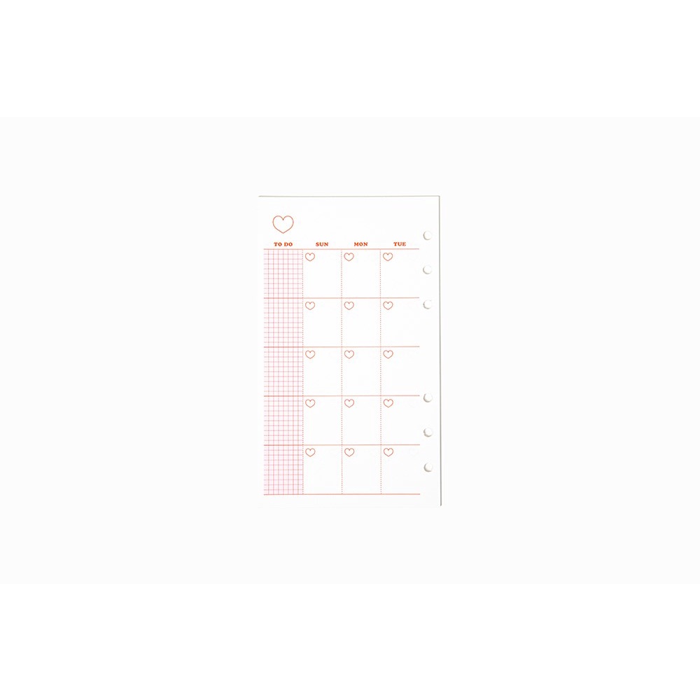 Sổ Tay Ghi Chú Dạng Đục Lỗ ARTBOX Hàn Quốc Hình Trái Tim Màu Hồng Độc Đáo