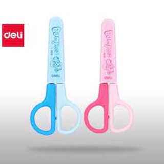 Kéo học sinh 121mm deli 6021 màu xanh/hồng