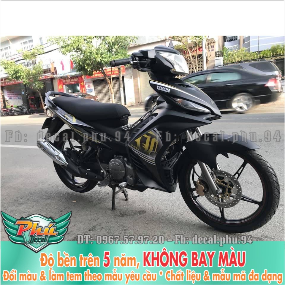 Tem rời Exciter 135 đen nhám Lc (X) -1