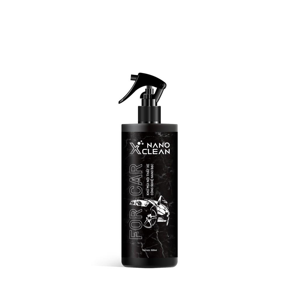 Chai xịt diệt khuẩn khử mùi xe hơi, xe ô tô Nano Xclean For Car 500ml-Khử mùi Hải Sản, ẩm mốc-Nano Bạc AHT Corp