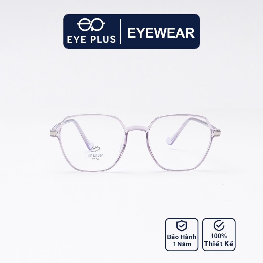 Gọng kính cận nam nữ thời trang Eye Plus lục giác hot trend N240-8306