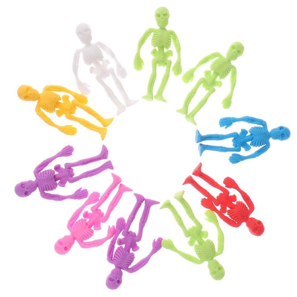 LILYES Easter Egg Basket Stuffers Stretchy Skeleton Small Toys Anti-stress Toys Skeleton Toys Stress Relief Toy Classroom Prizes Kid Gift Party Favors Pinata Filler Stretchy Toys Halloween Skeletons