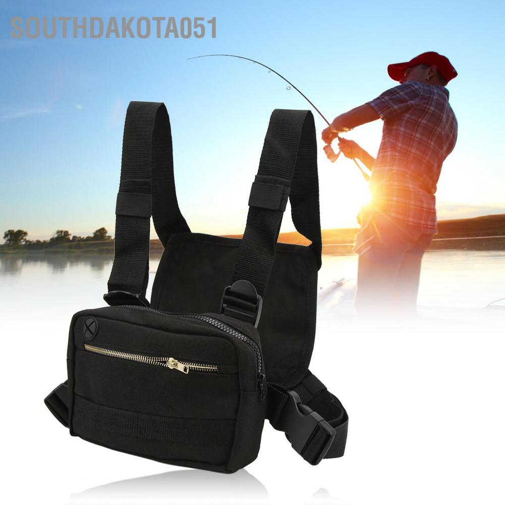 Southdakota051 Chest Front Bag Vest Pack Pouch Radio Rig Rain Proof Type for Sports Outdoor Running