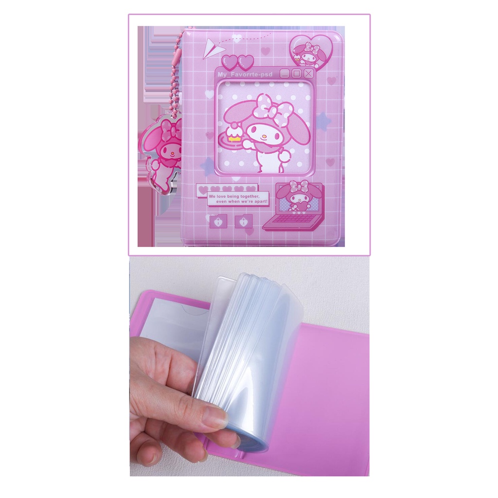SANRIO Album Ảnh 3 Inch Với 40 Tấm Thẻ Bằng PVC Mini In Họa Tiết Hoạt Hình Dễ Thương
