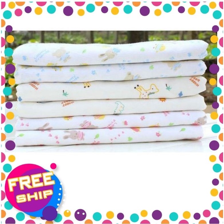Khăn tắm xô in hình cao cấp 4 lớp 75*80cm cho bé hãng Nhật Nam hình ngộ nghĩnh đáng yêu săn sợi không xổ lông