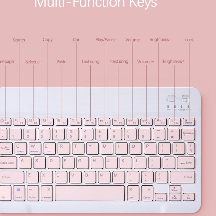 ![Bàn phím Bluetooth không dây Lr 037 10 inch cho iPad Samsung Xiaom