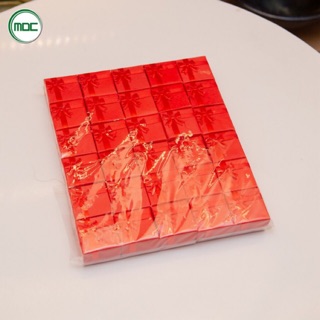 Mộc - combo 30 hộp nơ đựng nhẫn cao cấp size 3,52,5cm màu đỏ