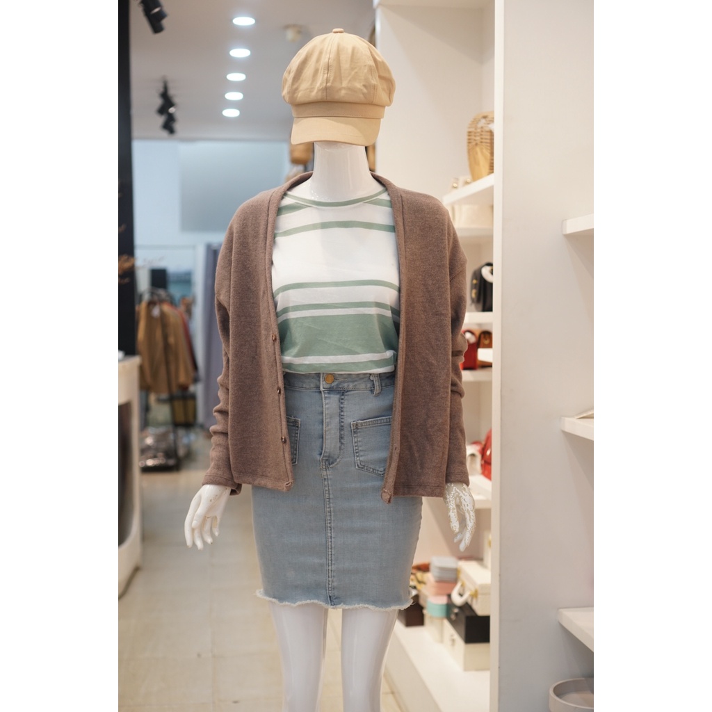 Áo Cardigan Dày Mịn ALM04 màu Nâu