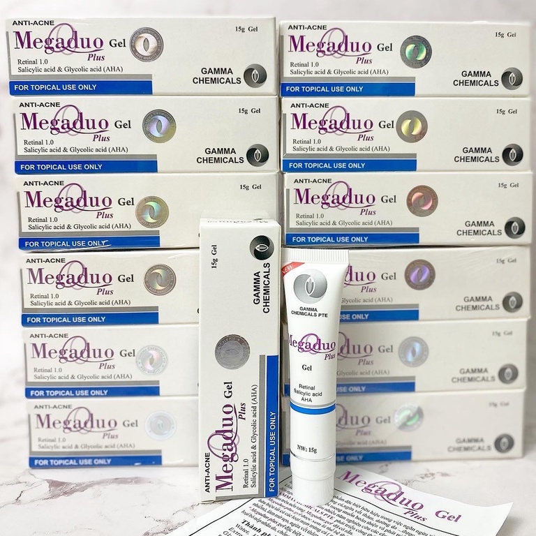 Megaduo Gel/Plus Gel - Gamma 15g/30g, Giúp Giảm Mụn Trứng Cá, Ngừa Thâm