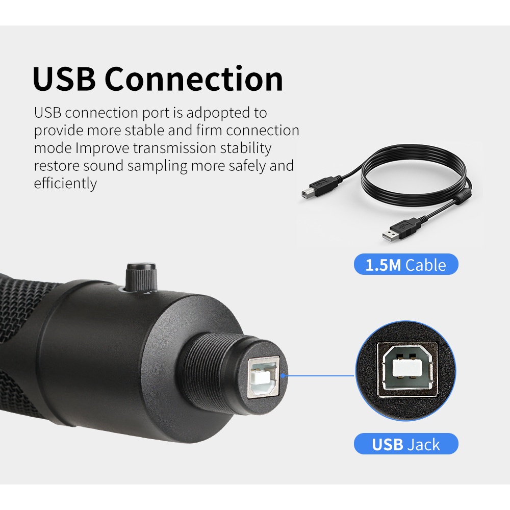 Micro thu âm USB LEIMIC K1 Condenser Podcast Studio - Microphone ngưng tụ để bàn cho máy tính Hàng chính hãng