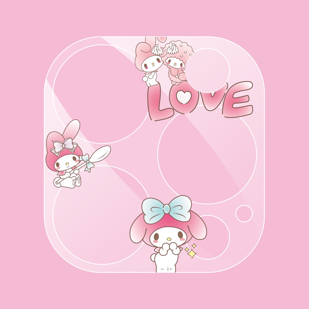 Miếng Dán Ống Kính Máy Ảnh Trong Suốt Họa Tiết Hoạt Hình Dễ Thương Cho iPhone 14ProMax 14Pro 14plus