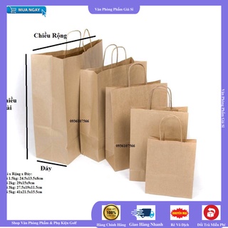 Túi giấy xi măng, túi kraft gói hàng - 1.5 - 2- 3 - 5kg - ĐỦ SIZE [ GIÁ HỦY DIỆT ]