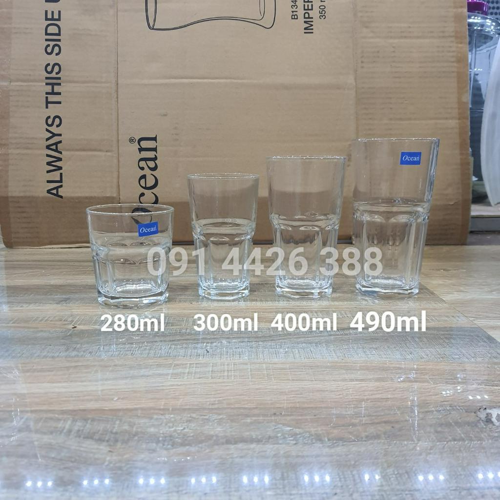 Cốc thủy tinh trà chanh cafe UG407 UG390 Ocean centra Long drink 280ml 300ml 400ml 495ml bộ 6 cái