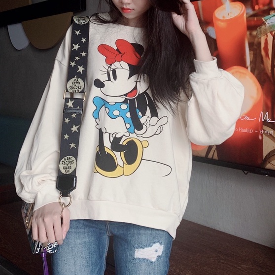 Áo sweater nữ tay dài phong cách Hàn Quốc