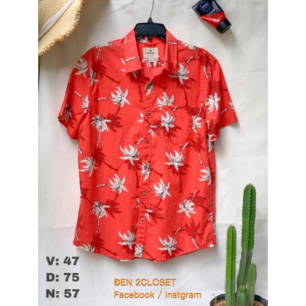 Áo Sơ Mi Hoạ Tiết Hawaii 2hand Vintage - áo sơ mi hawaii