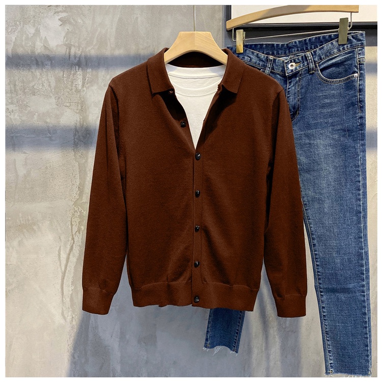 Áo Khoác Cardigan Dệt Kim Form Rộng Thời Trang Cho Nam