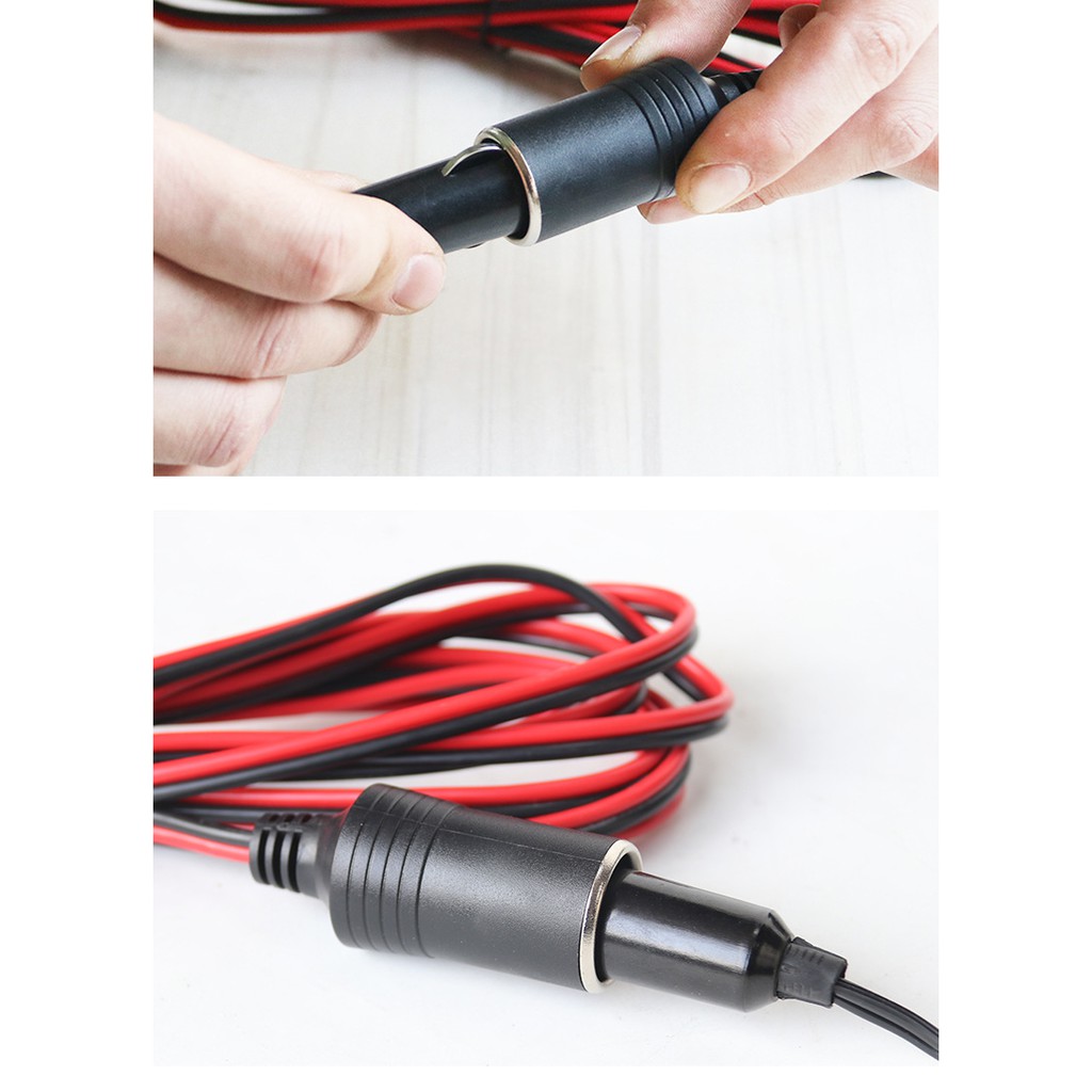 Tẩu cái DÀI 4 MÉT 12V 24V DC tẩu âm đầu chờ có vòng đấu nối dây to tải lớn chuyên dùng đấu nối nội thất ô tô