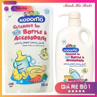 [ Ban si] (CHÍNH HÃNG) Nước rửa bình sữa Kodomo túi 700ml