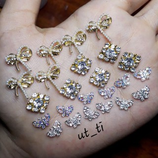 bướm bạc đá mini trang trí móng nail(có sẵn)mã 89