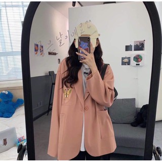 Áo blazer khoác vest hồng xinh