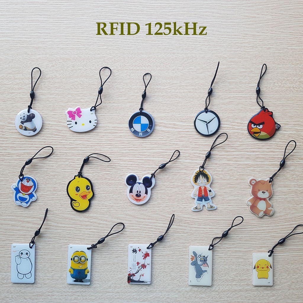 [Loại copy được, hình móc khóa cute] Thẻ cảm ứng từ thang máy, chìa khóa cửa thông minh - RFID 125khz