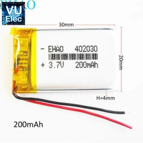 Pin Lithium 3.7V Dung Lương Từ 200-1200mAh