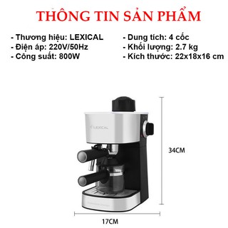 [Hàng chính hãng] Mãy pha cà phê Bear, LEXICAL, máy pha cà phê mini expresso cao cấp đầm đà - LB1207211