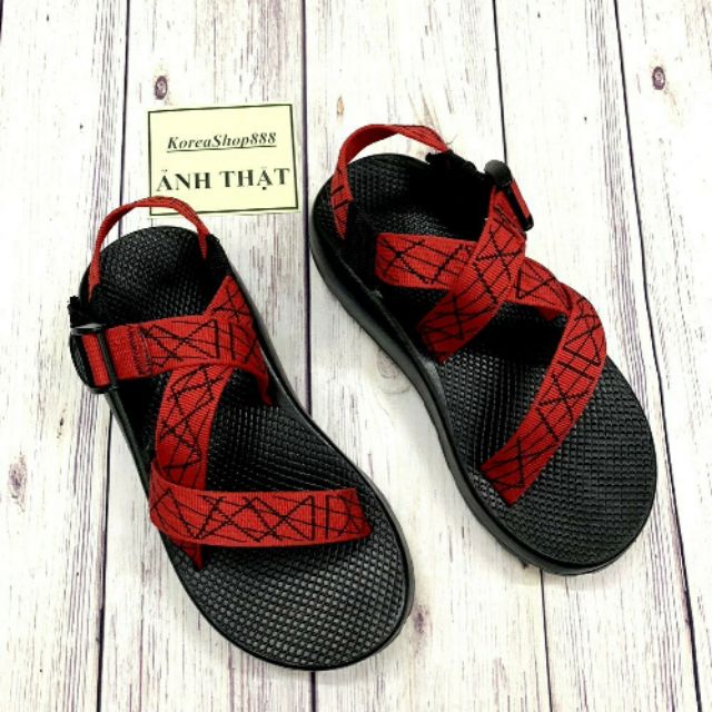 Sandal nam chacccoo dây đỏ kiểu mới cực đẹp , dép chéo nam thời trang trẻ trung