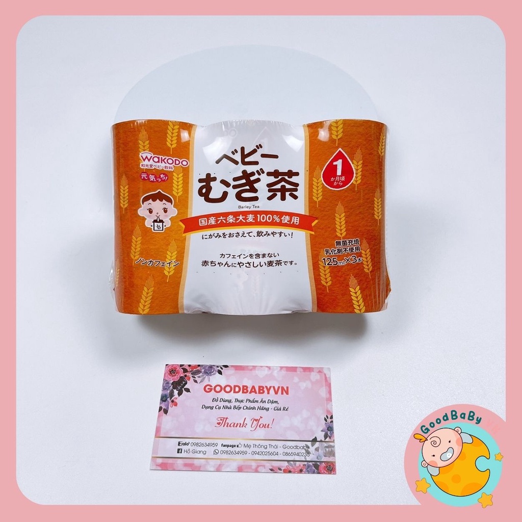 Nước ép rau củ,hoa quả cho bé WAKODO , PEGION ( lốc 3 hộp x 125ml) nhật bản Goodbabyvn