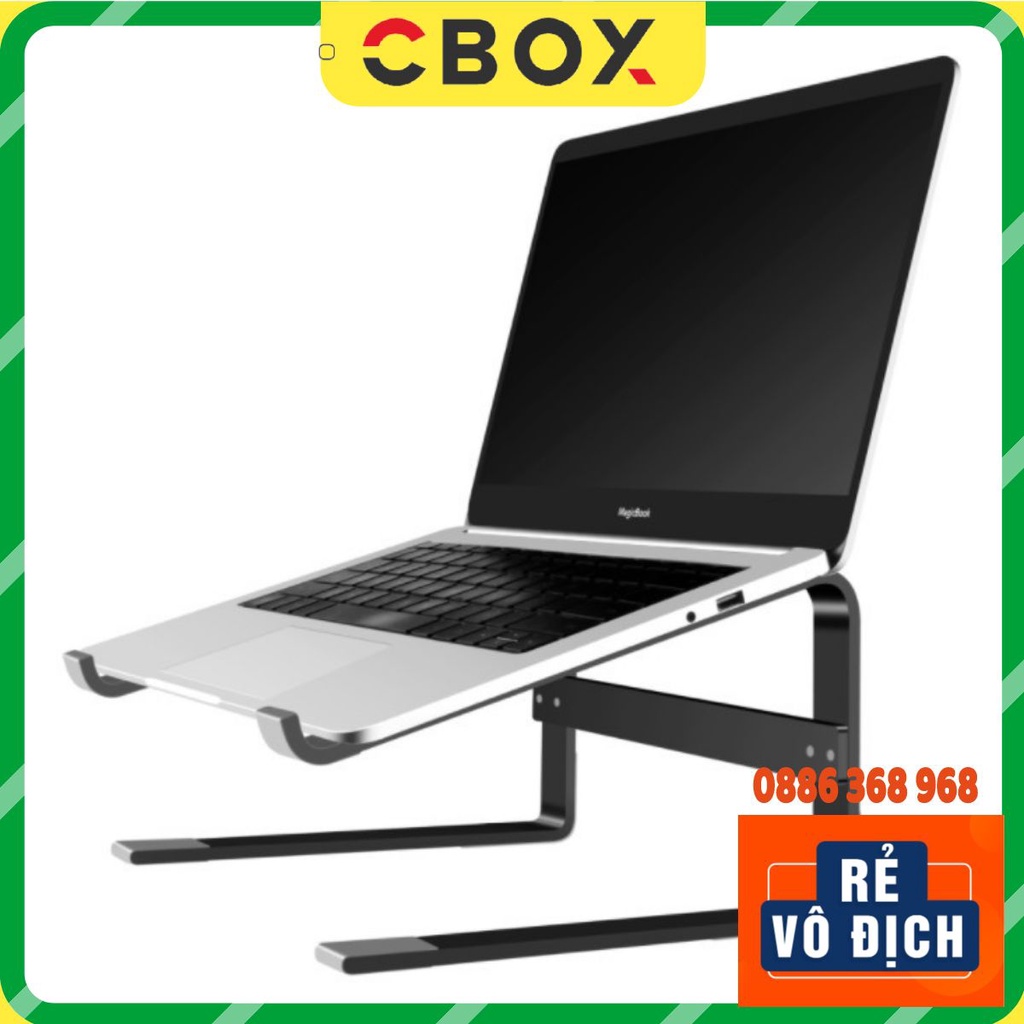 Giá Đỡ Laptop Macbook Nhôm Để Bàn Cao Cấp Hỗ Trợ Tản Nhiệt Máy Tính 12 inch Đến 17 inch Kê Gọn Bàn Phím Dời CBOX L210