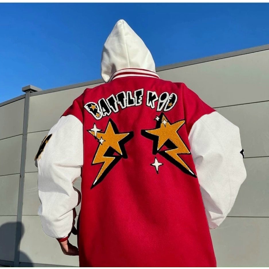 (FREE SHIP) ÁO KHOÁC BOMBER NAM NỮ BATTKIT NGÔI SAO TIA CHỚP PHONG CÁCH RICKIT TK 2022