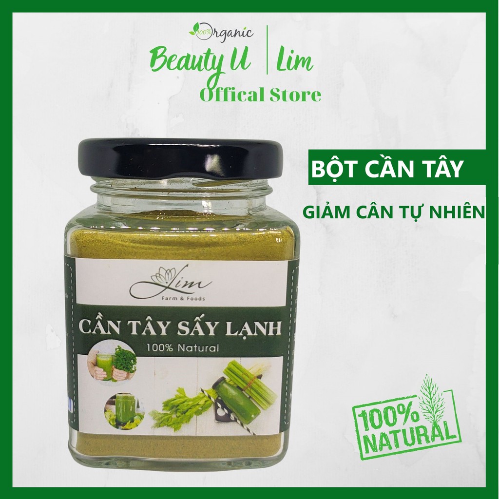 Bột Cần Tây Sấy Lạnh LimFarm Hũ 150Gram - Giảm Cân , Thanh Nhiệt , Làm Đẹp Da