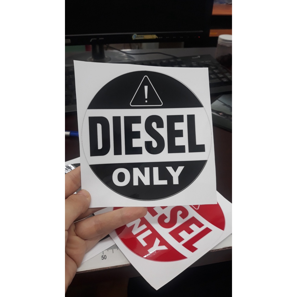 Sticker decal dán xe hơi chữ Dầu/ Diesel Only 12 x12 cm | BigBuy360 - bigbuy360.vn