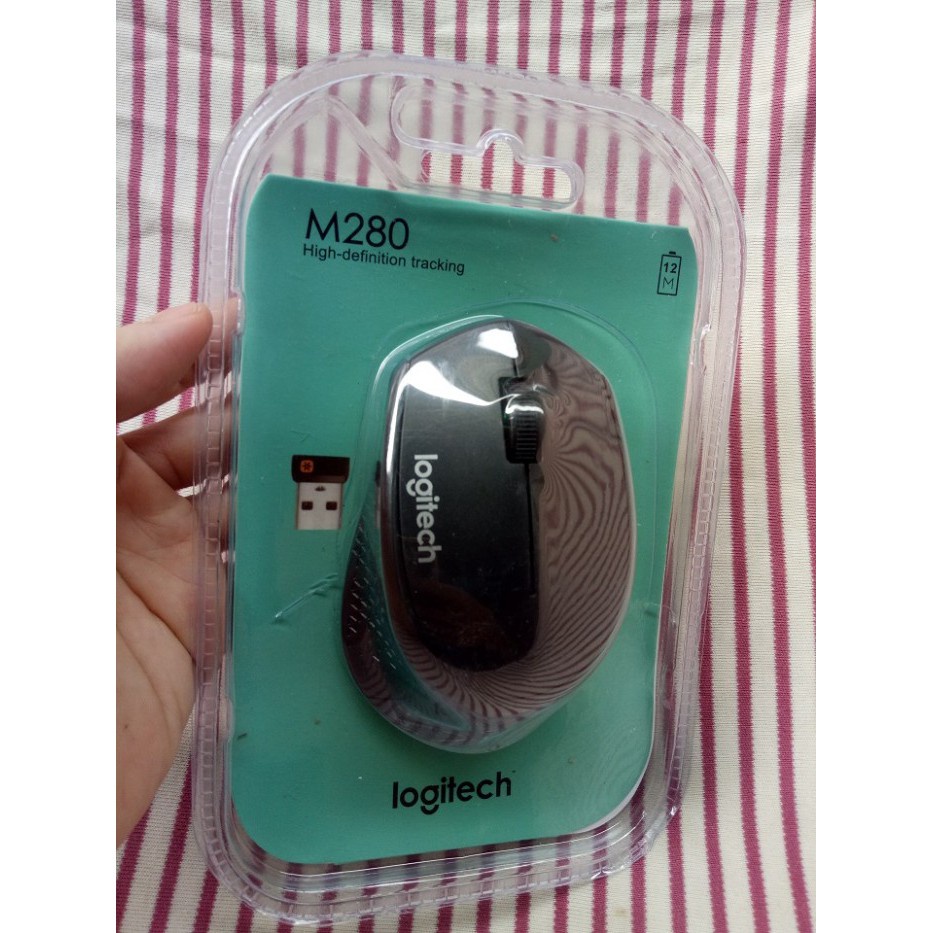 Chuột ko dây Logitech M280, 2.4GH thiết kế điểm nhấn 1 bên  Hỏa tốc