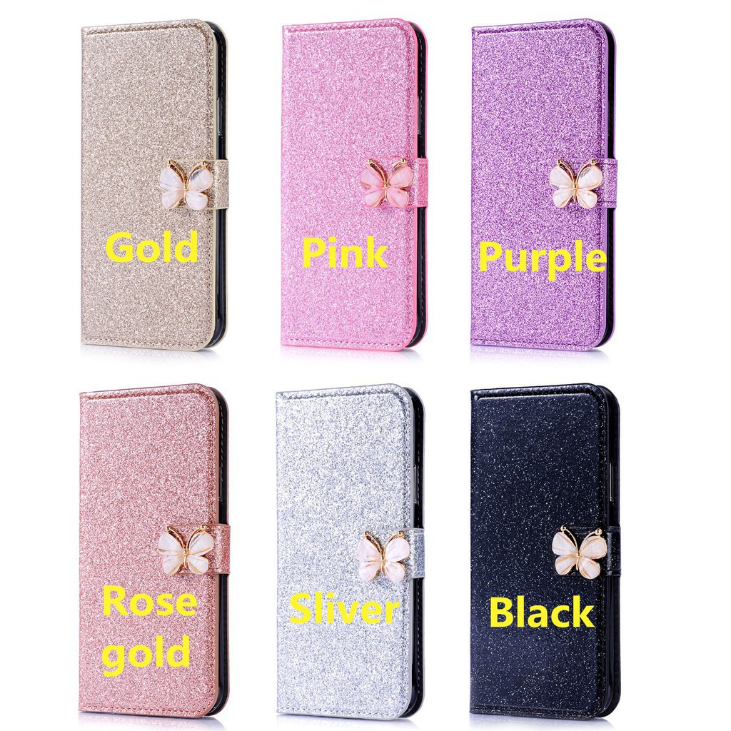 Bao da kim tuyến đính bươm bướm trang trí cho Samsung J3 2016 2017 | BigBuy360 - bigbuy360.vn