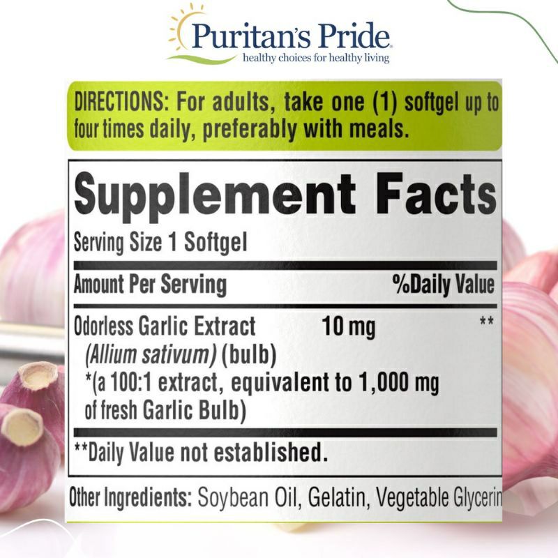 [ Date 2025] Viên uống tinh dầu tỏi Odorless Garlic Extract 1000mg 100 viên